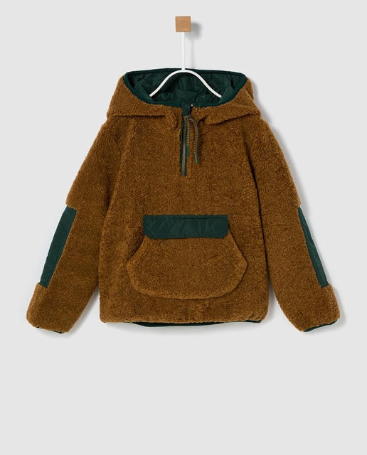 Sudadera de niño Bass 10 marrón efecto borreguito