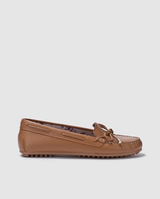 Zendra Basic Women S Brown Leather Loafers With Bow Decoration - Brown Leather Loafers Womens Zendra Basic Women S Brown Leather Loafers With Bow Decoration - Brown Leather Loafers Womens