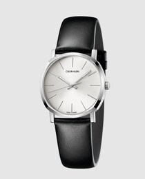 Negro Calvin Mujer K8q331c6 Klein De Posh Piel Reloj Y67gybf