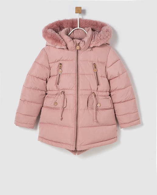 Parka de niña Freestyle en rosa con capucha