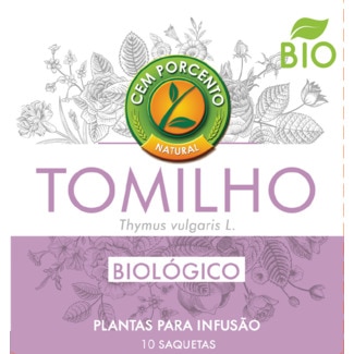 Cem Porcento Infusão de Tomilho Biológica embalagem 13 g