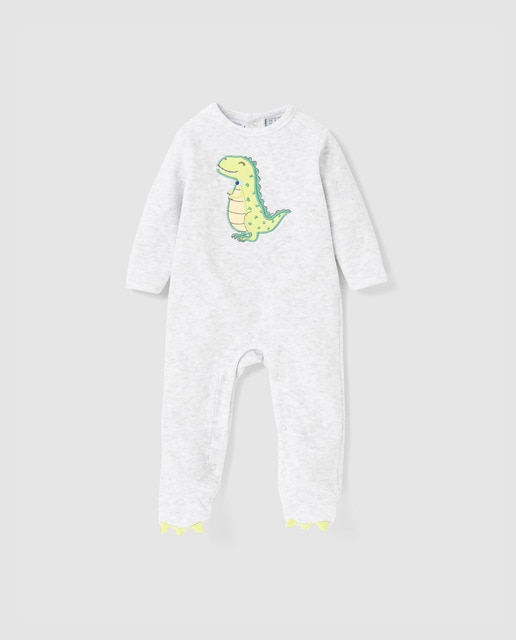 Pyjama Bebe Garcon Cotton Juice Gris Avec Dinosaure Mode El Corte Ingles