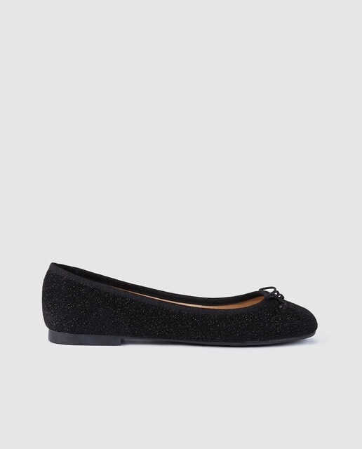 Sabrinas de mulher Green Coast pretas com adorno de laço