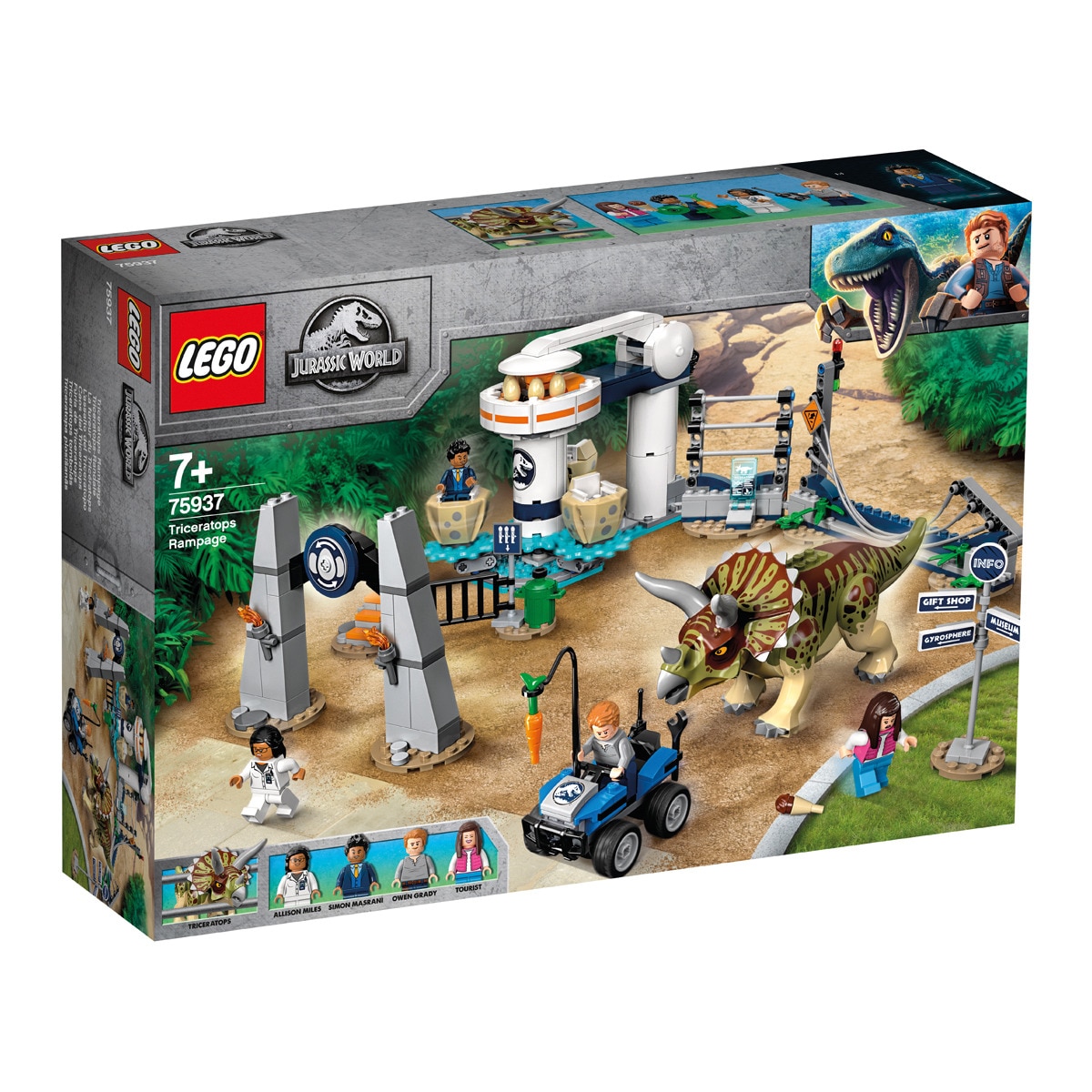 lego jurassic world triceratops recovery minikits