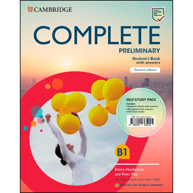 Complete preliminary second edition english for spanish speakers. Self-study pack (student's book with answers and workbook with answers and cla