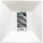 plato hondo cuadrado blanco reutilizable 18x18cm paquete 6 unidades