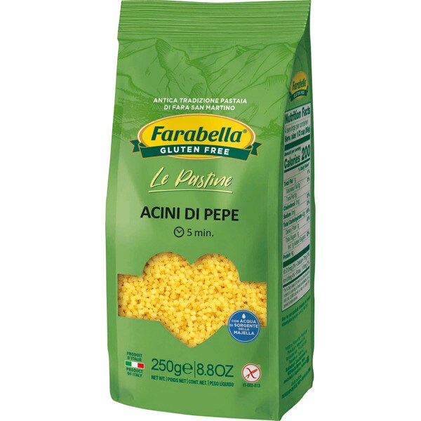 FARABELLA Le Pastine Acini di Pepe pasta sin gluten envase 250 g