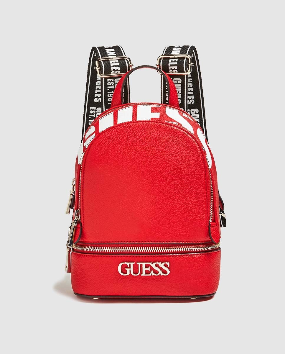 Mochila de mujer Guess en rojo con asas estampadas · Guess · Moda · El