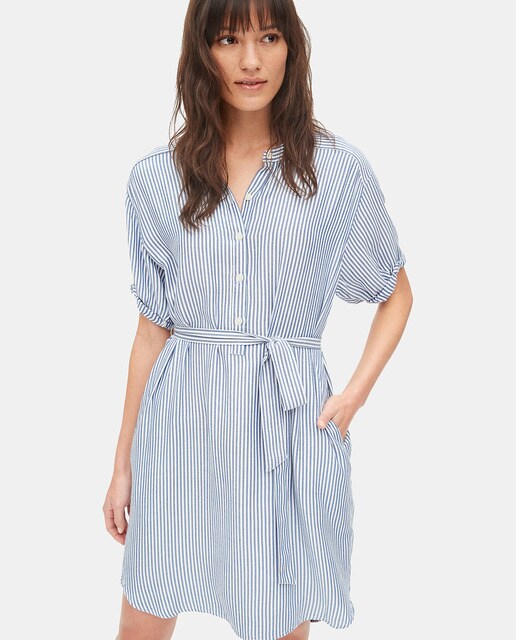 Corta Con · Gap Moda Vestido El Camisero Manga Corte rxodeCBW