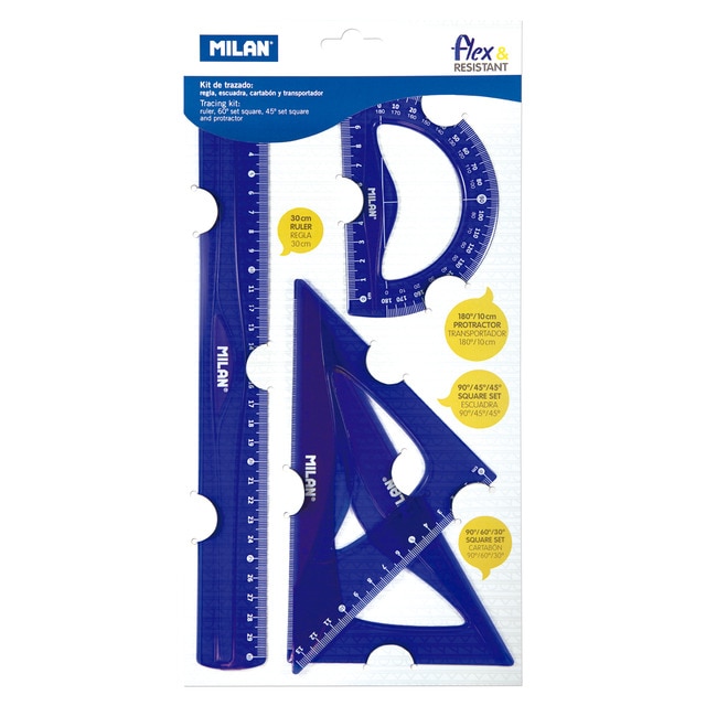 Kit de trazado flexible Flex&Resistant MILAN azul translúcido