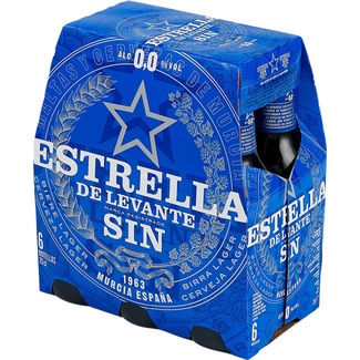 ESTRELLA LEVANTE 0,0 cerveza sin alcohol pack 6 botellas 25 cl - Hipercor