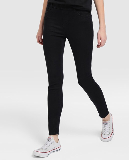 denim effect leggings