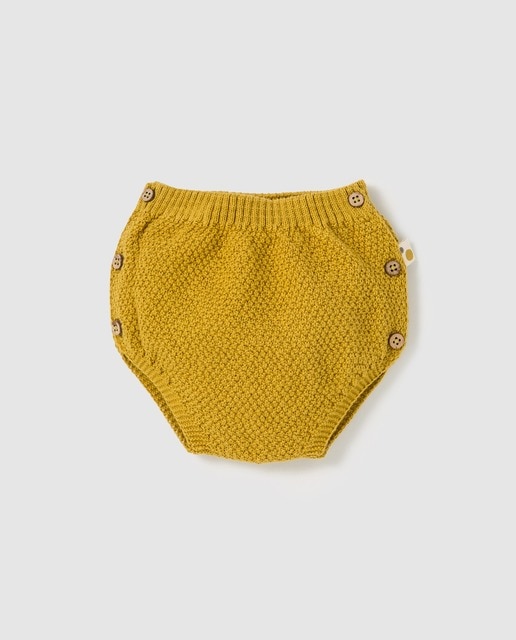 Cubrepañal de bebés Dulces Gallery en tricot mostaza