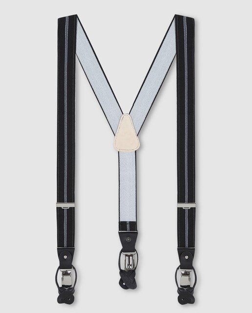 Suspensórios elásticos Dustin com estampado às riscas