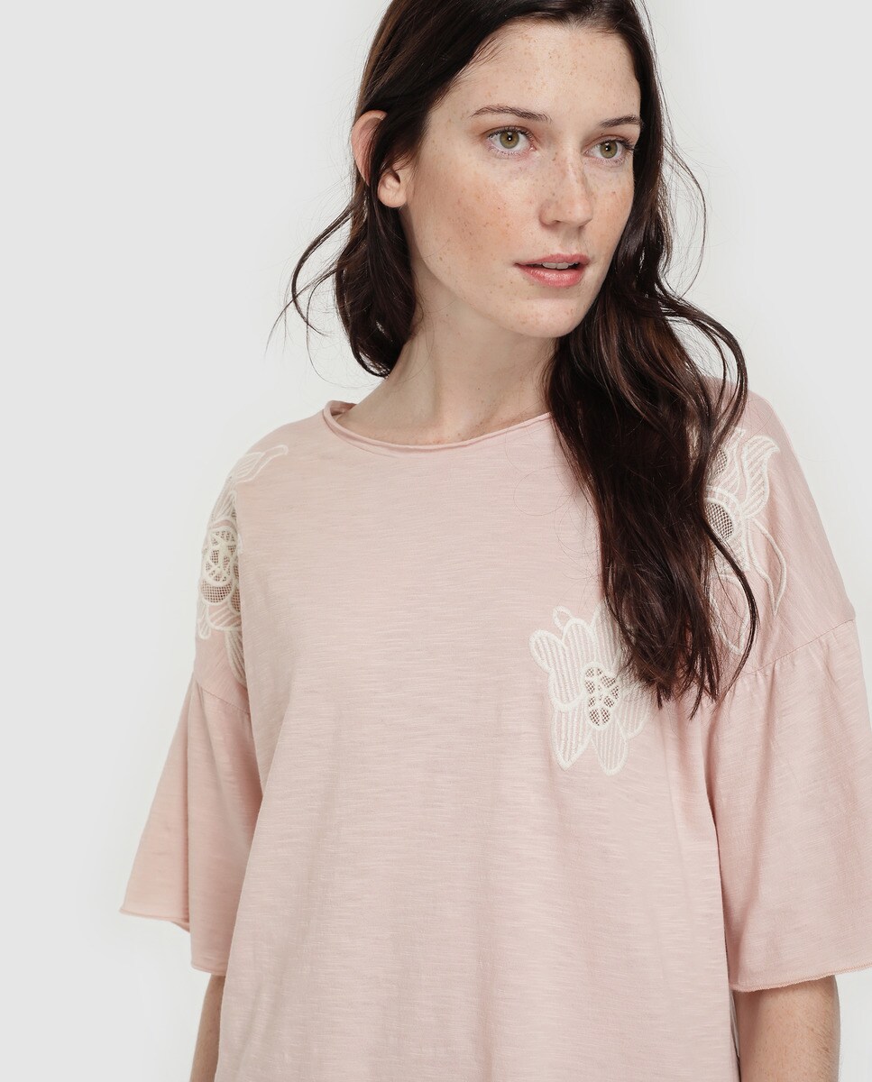 Camiseta 100Algodón Cotton Con Mujer Flores Southern De Troqueladas XiwOuPTkZl