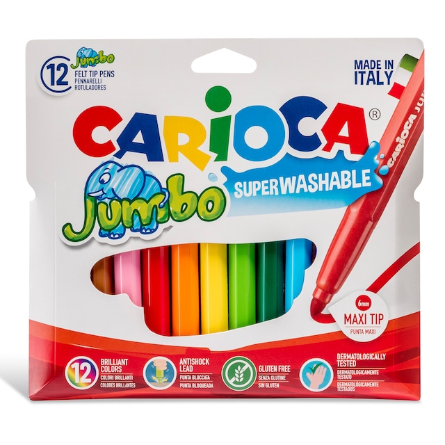 Rotuladores Jumbo 12 Colores Carioca