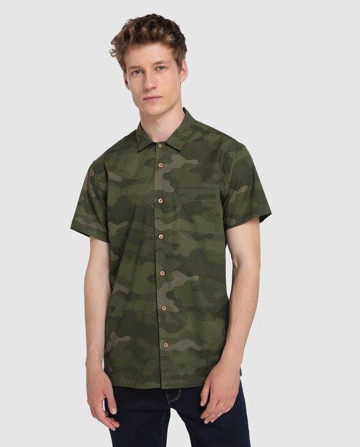 camisa camuflaje hombre