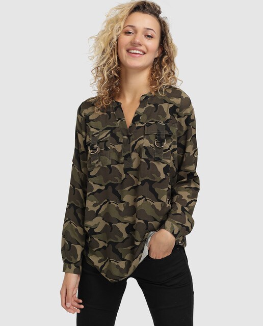 blusa camuflaje mujer