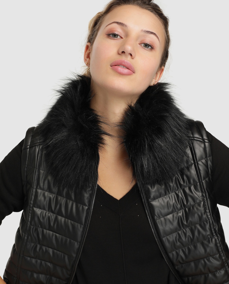 Chalecos Elegantes Chaleco De Pelo Sintético Para Mujer Abrigo