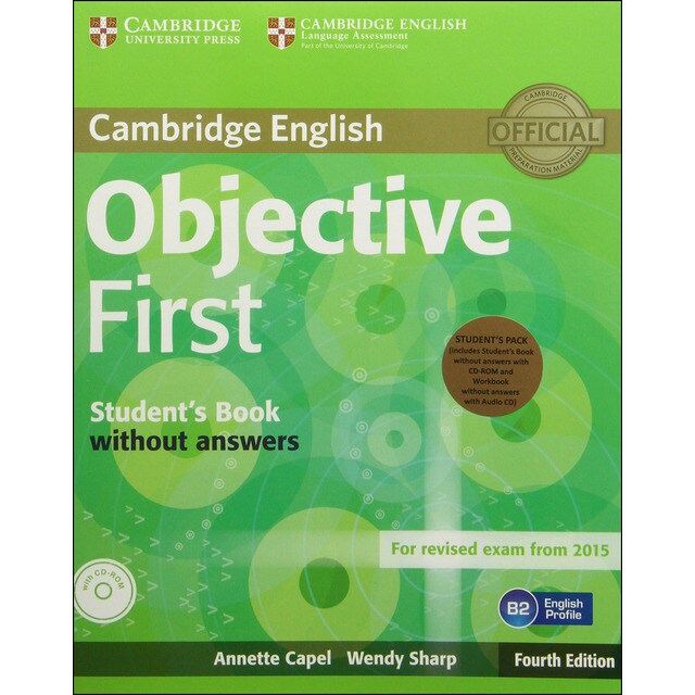 Objective first student's pack (student's book without answers with cd-rom, workbook without answers with audio cd) 4th edition (Tapa blanda)