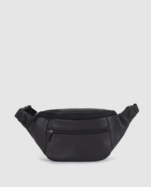 Bandolera grande de hombre Katana de piel en negro con Bandolera grande de hombre Katana de piel en negro con