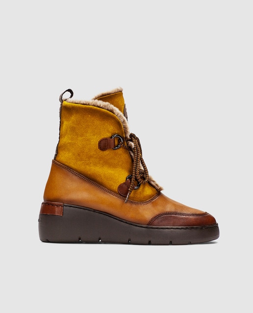 botte jaune moutarde femme