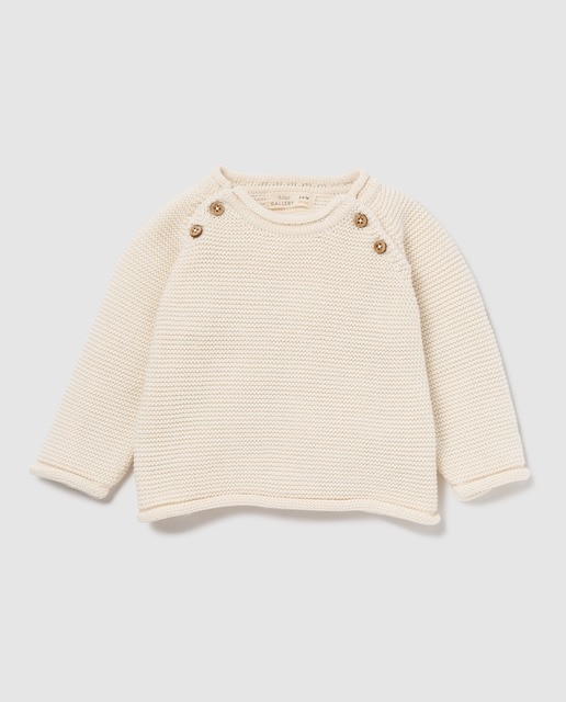 Jersey de bebés Dulces Gallery de tricot en crudo