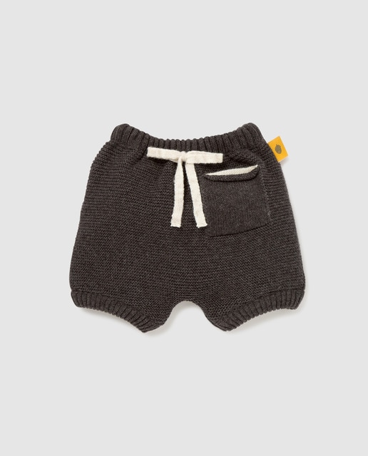 Short de bebé Dulces Gallery de tricot en gris oscuro