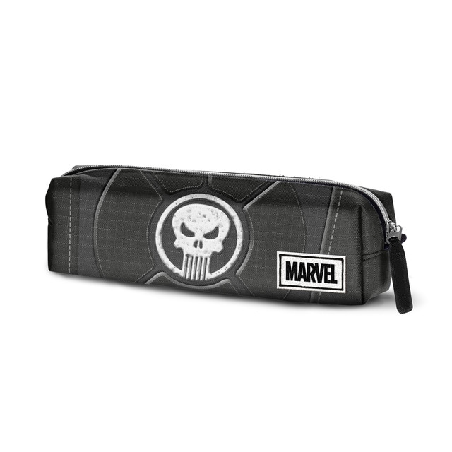 Estuche Portatodo Cuadrado Hs Punisher Marvel Karactermania Negro y Blanco