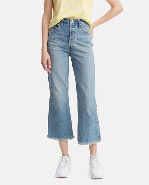 Vaquero de mujer Levi's Ribcage crop flare · Levi's · Moda 100% algodón desigual flared pantalones vaqueros de las