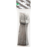 tenedor color inoxidable reutilizable paquete 10 unidades