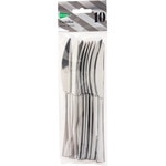 cuchillo color inoxidable reutilizable paquete 10 unidades