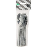 cuchara color inoxidable reutilizable paquete 10 unidades