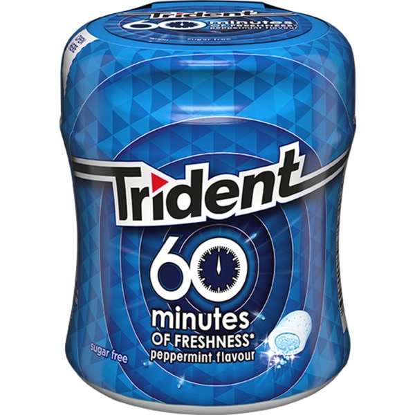 Pastilhas Peppermint Sem Açúcar Embalagem 80 G · Trident 60 Minutes ...