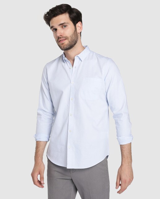 camisa con coderas hombre