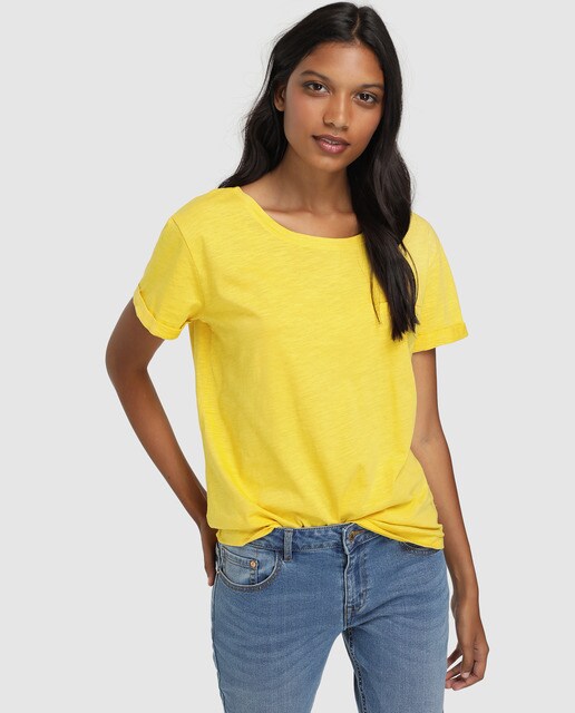 remeras amarillas mujer