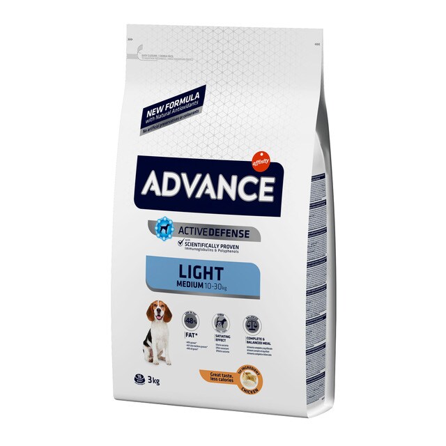 Pienso para perros adultos Advance Medium Light pollo y arroz