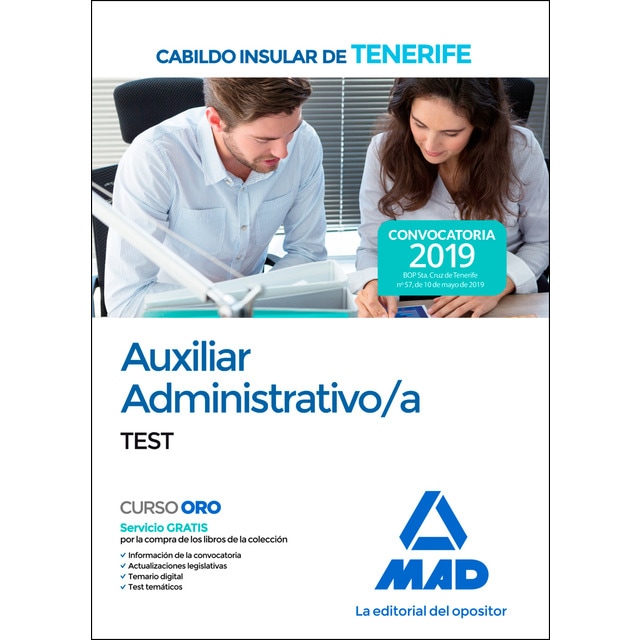 Auxiliar administrativo/a del cabildo insular de tenerife. Test