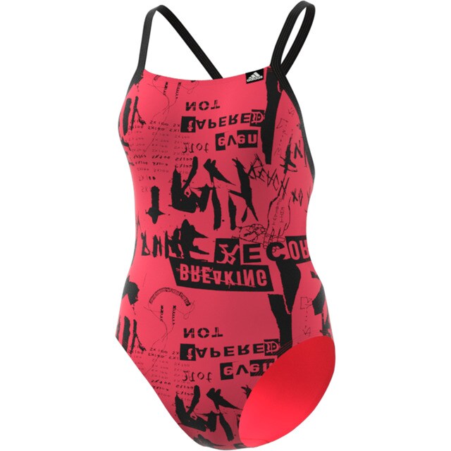 adidas allover print swimsuit