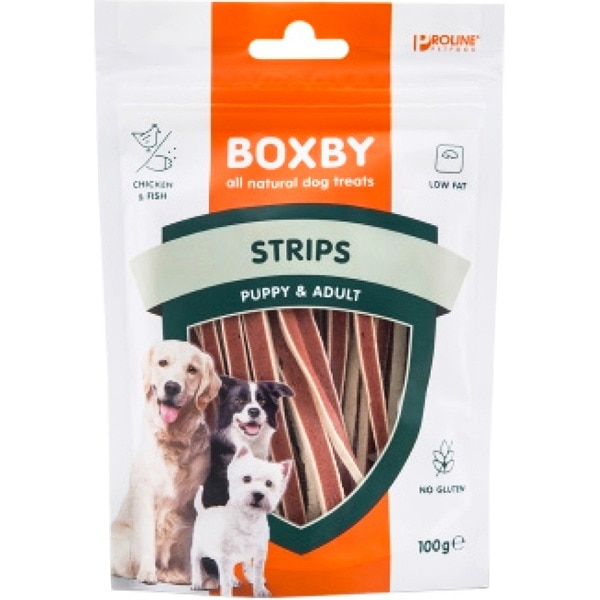 strips for dogs with chicken and fish container 100 g