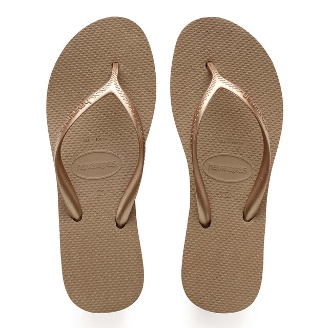 havaianas slim doradas