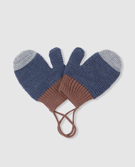 Manoplas de bebés Dulces Gallery en azul, marrón y gris