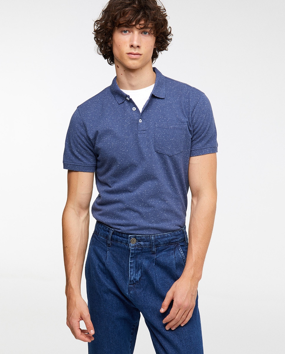 Polo de hombre regular azul marino de manga corta · Sfera · Moda · El