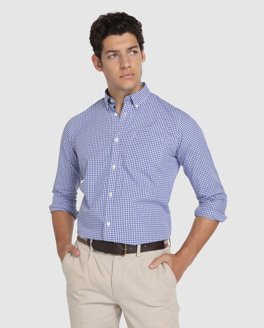 camisa cuadros vichy hombre