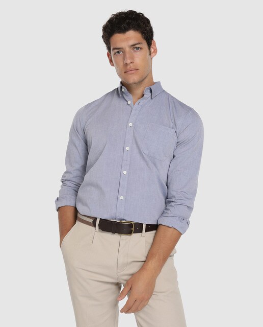 camisa oxford hombre