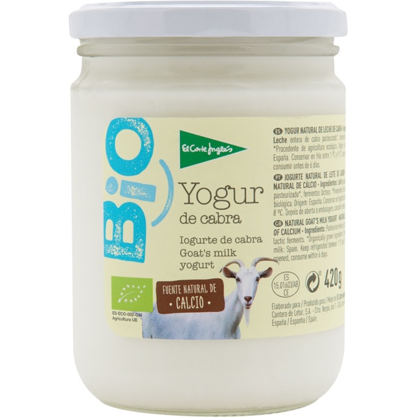 Comprar Yogur De Cabra Natural Ecológico Tarro 420 G · EL CORTE INGLES ...