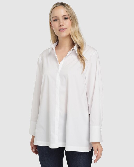 camisa blanca mujer talla grande