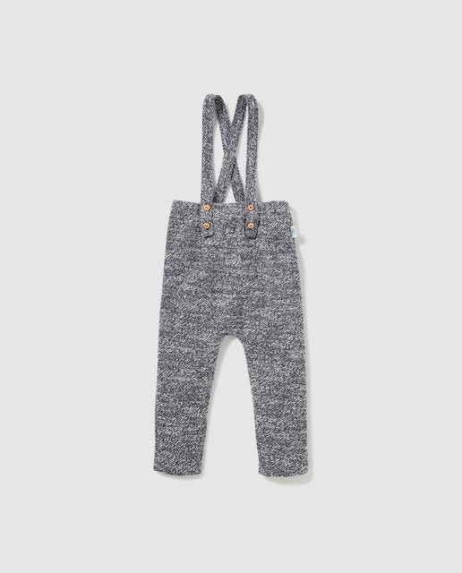 Pantalón de bebé niño Dulces Gallery jaspeado con tirantes