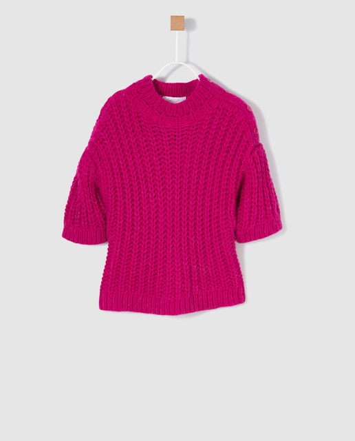 Jersey de niña Bass 10 de punto en fucsia
