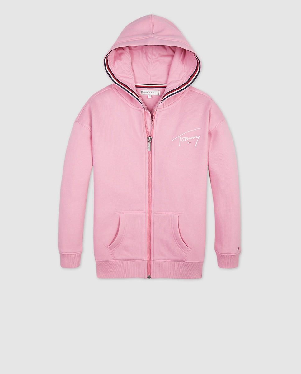 Sudadera de niña Tommy Hilfiger en rosa con capucha · Tommy Hilfiger